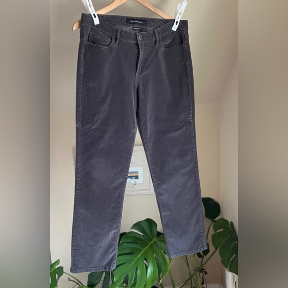 Vintage Calvin Klein Jeans Women’s Grey Corduroy Straight Leg Pants Size 10 EUC - Picture 3 of 7